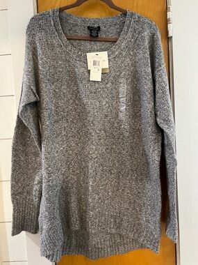 Calvin Klein Gray Marled Knit Crewneck Sweater women’s